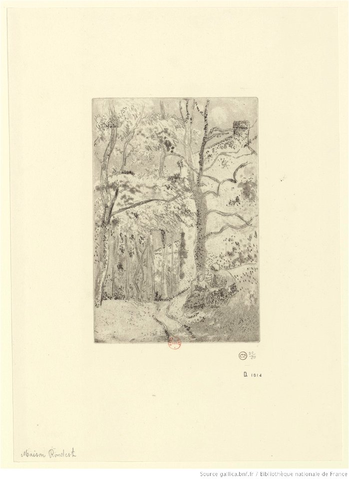 Pissarro - Maison Rondest, à L'Hermitage, btv1b6955131p