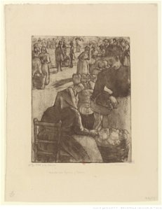 Pissarro - Marché aux légumes, à Pontoise, 2e état, btv1b6955233v