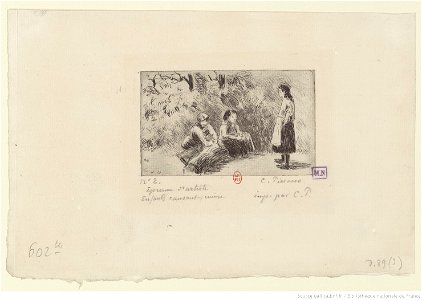 Pissarro - Enfants causant, 3e état, btv1b6955223g