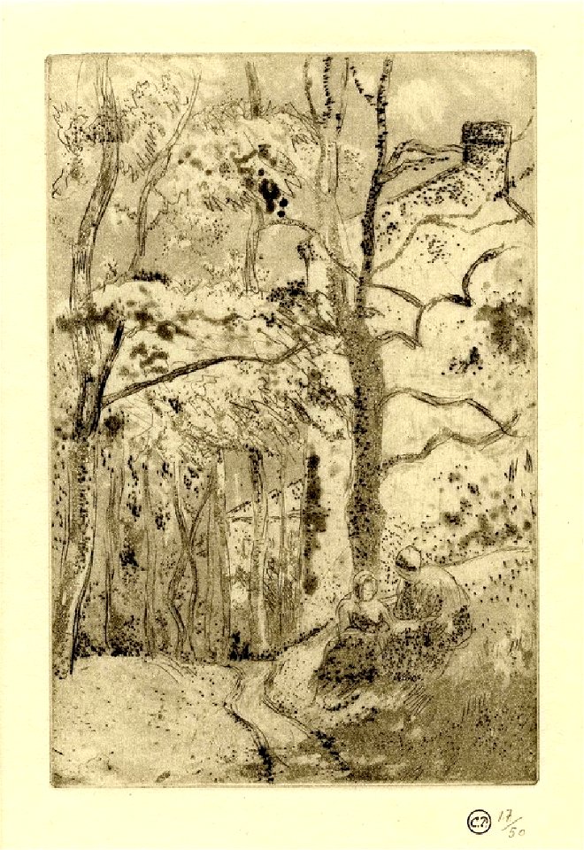Pissarro - La Maison Rondest, à l'Hermitage, WA1952.6.539