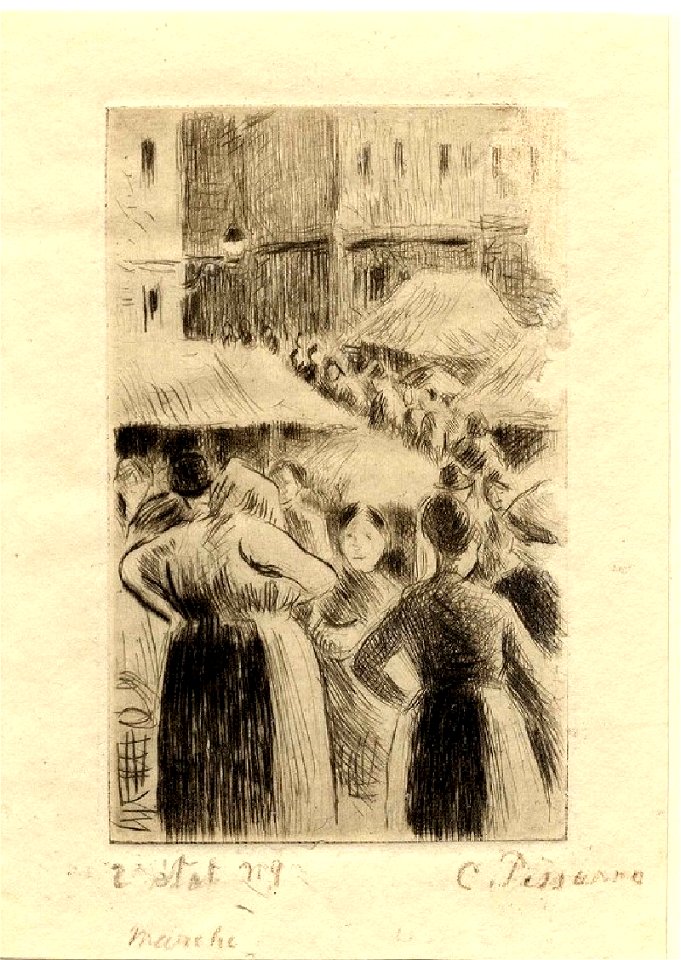Pissarro - Marché de Pontoise, WA2003.524