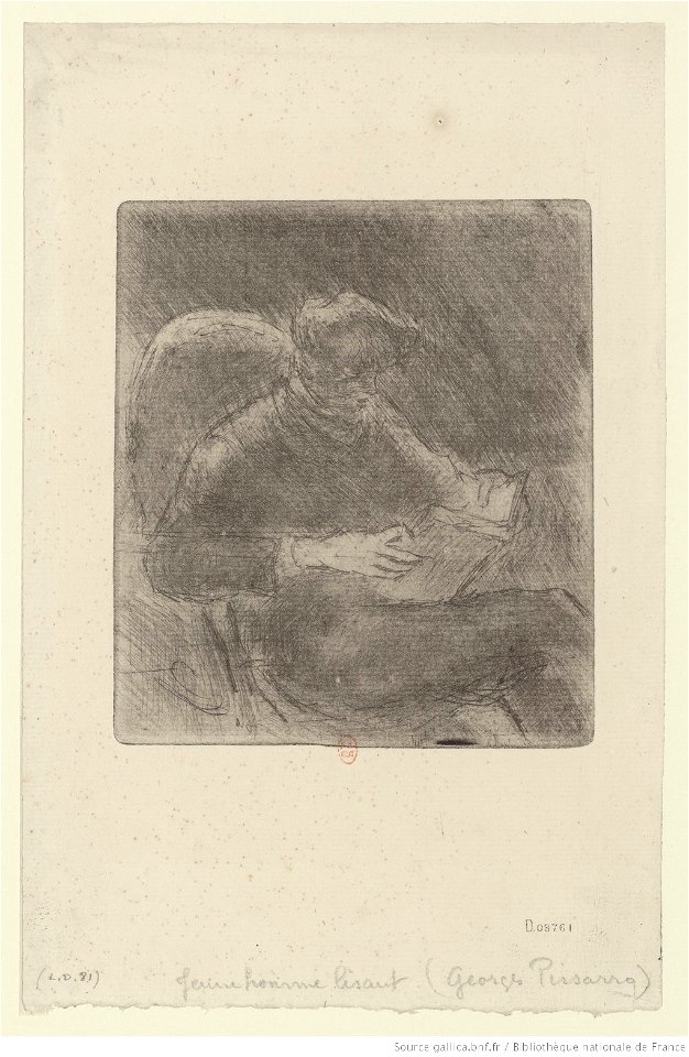 Pissarro - Jeune homme lisant (Georges Pissarro), btv1b6955207c