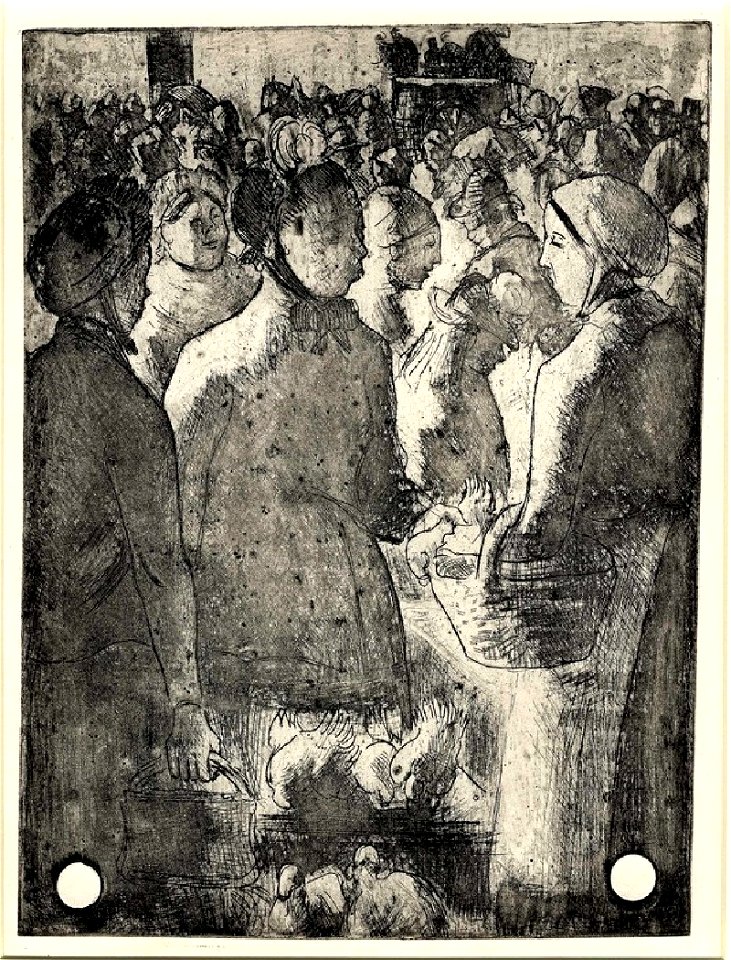 Pissarro - Marché à la volaille, à Gisors, WA1955.54.69