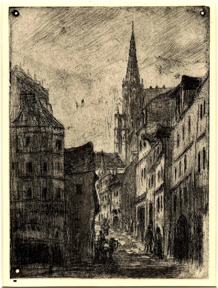 Pissarro - La Rue Malpalue, à Rouen, WA1955.54.35