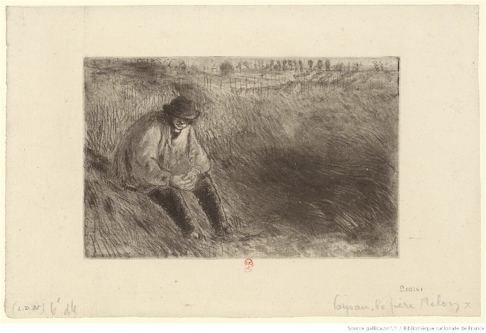 Pissarro - Paysan, le père Melon, 6e état, btv1b6955120w