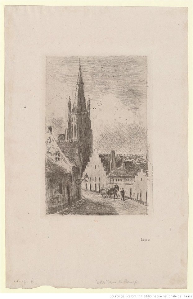 Pissarro - Notre-Dame de Bruges, 6e état, btv1b6955251s
