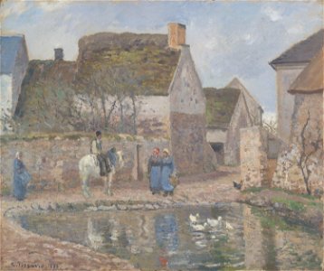 The Pond at Ennery by Camille Pissarro 1874