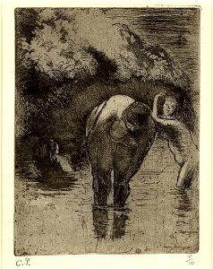 Pissarro - Les trois baigneuses, WA1952.6.642