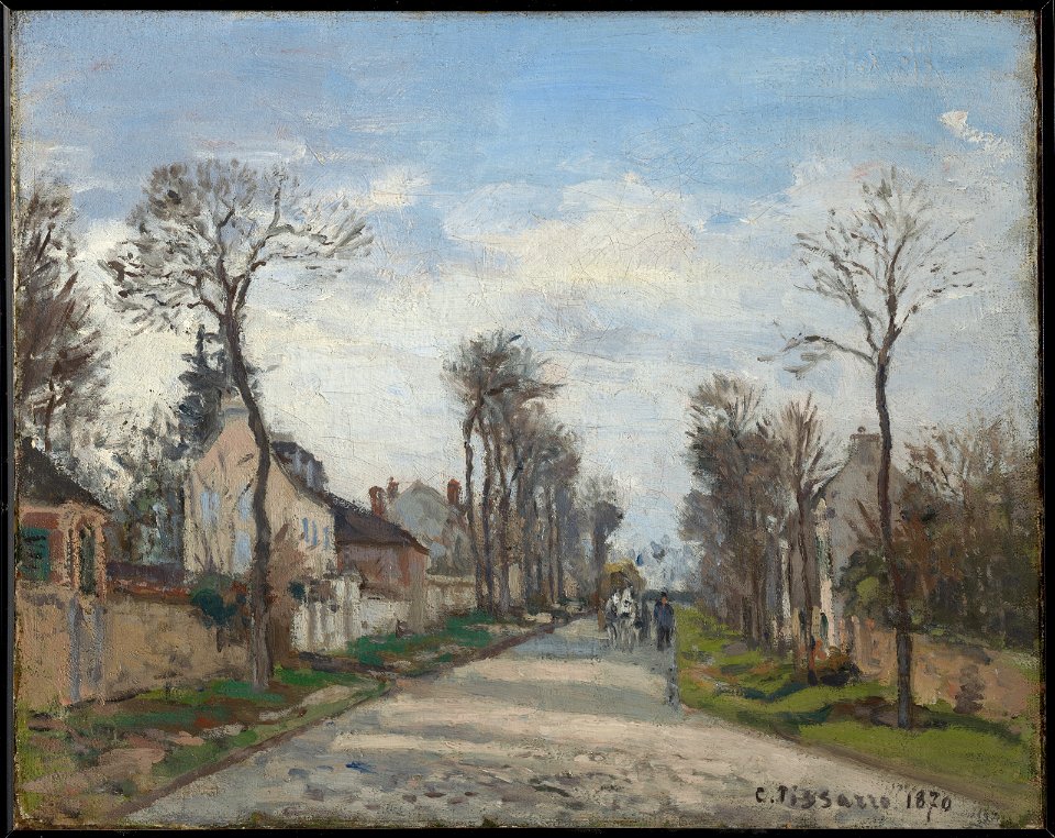 Pissarro - Route de Versailles, Louveciennes, 1870