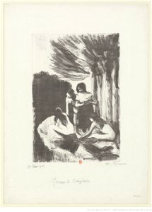 Pissarro - Groupe de baigneuses, 2e état, btv1b69552860