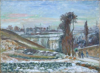 Pissarro - Effet de neige à l'Hermitage, 1875