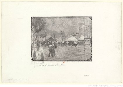 Pissarro - Foire de la Saint-Martin à Pontoise, 3e état, btv1b6955109v