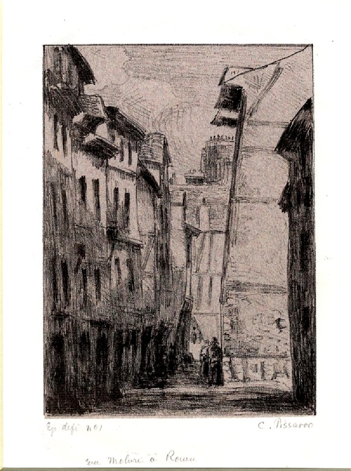 Pissarro - Rue Molière, à Rouen, WA2003.539