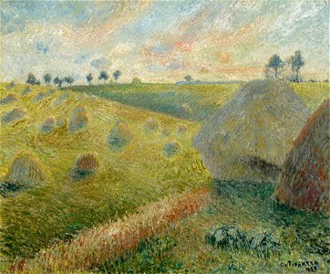 Paysage avec Meules, Osny by Camille Pissarro, 1883