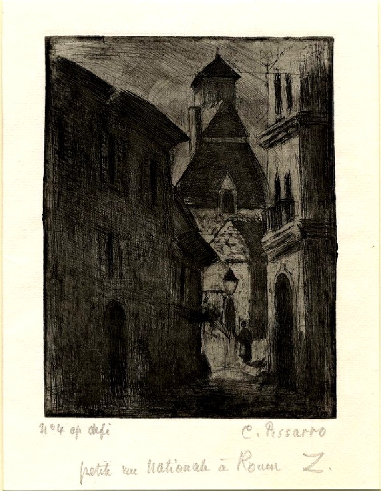 Pissarro - Petite Rue Nationale à Rouen, WA1952.6.645