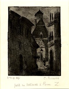 Pissarro - Petite Rue Nationale à Rouen, WA1952.6.645