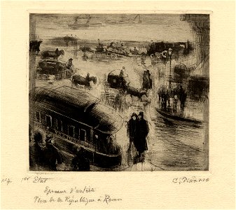 Pissarro - Place de la République, à Rouen, 1949,0411.2609