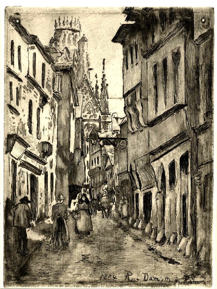 Pissarro - Rue Damiette à Rouen, WA1955.54.34