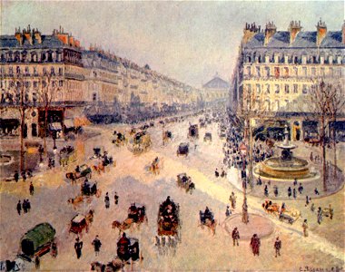 Camille Pissarro - Avenue de l'Opera - Musée des Beaux-Arts Reims. Free illustration for personal and commercial use.