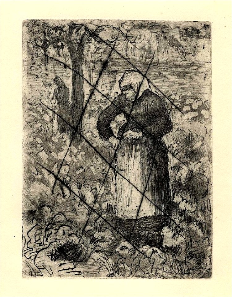 Pissarro - Paysanne dans les choux, WA1955.54.40
