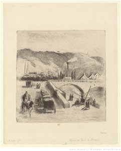 Pissarro - Quai de Paris, à Rouen, 8e état, btv1b69552756