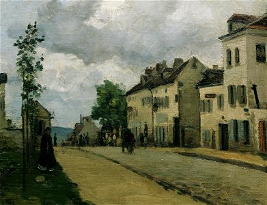 Camille Pissarro - La Rue de Gisors à Pontoise (1868)