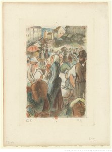 Pissarro - Marché de Gisors (rue Cappeville), 7e état, btv1b6955255f