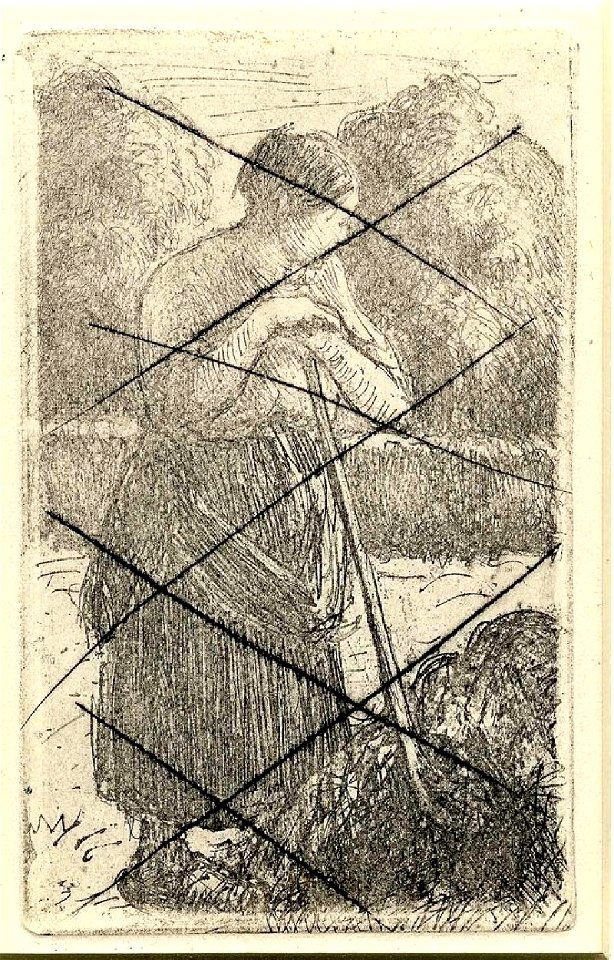 Pissarro - Paysanne à la fourche, WA1955.54.61