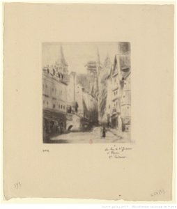 Pissarro - Rue de l'Epicerie, à Rouen, 2e état, btv1b6955174f