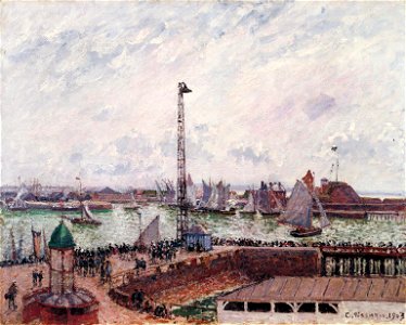 Pissarro - The Pilots’ Jetty, Le Havre, Morning, Cloudy and Misty Weather, 1903