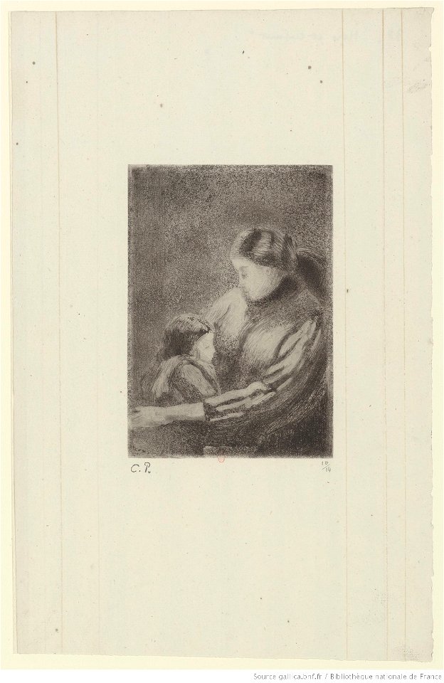 Pissarro - Mère et enfant, 8e état, btv1b6955134x