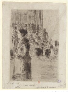 Pissarro - La bonne faisant son marché, 2e état, btv1b6955191z