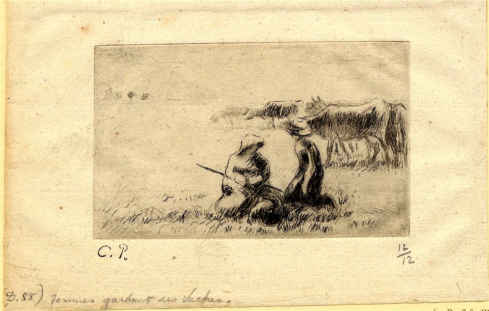 Pissarro - Femmes gardant des vaches, 1949,0411.2621