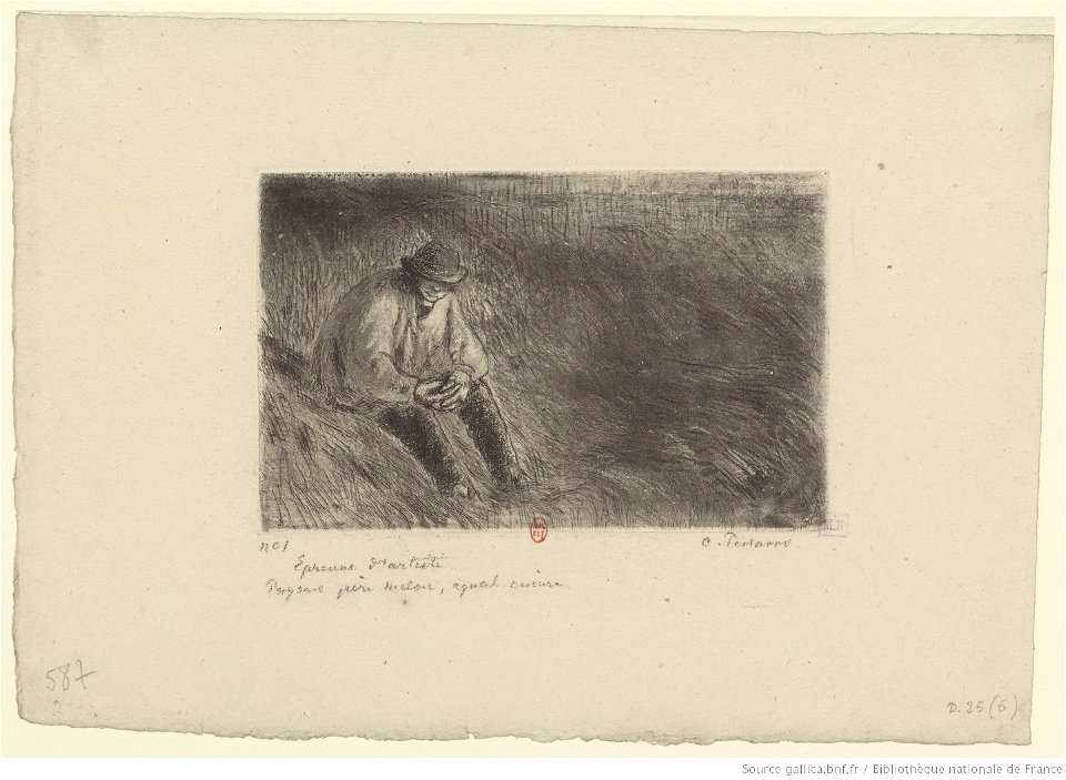 Pissarro - Paysan, le père Melon, 6e état, btv1b69551219