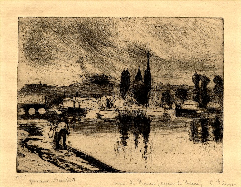 Pissarro - Vue de Rouen (Cours-la-Reine), 1949,0411.2604