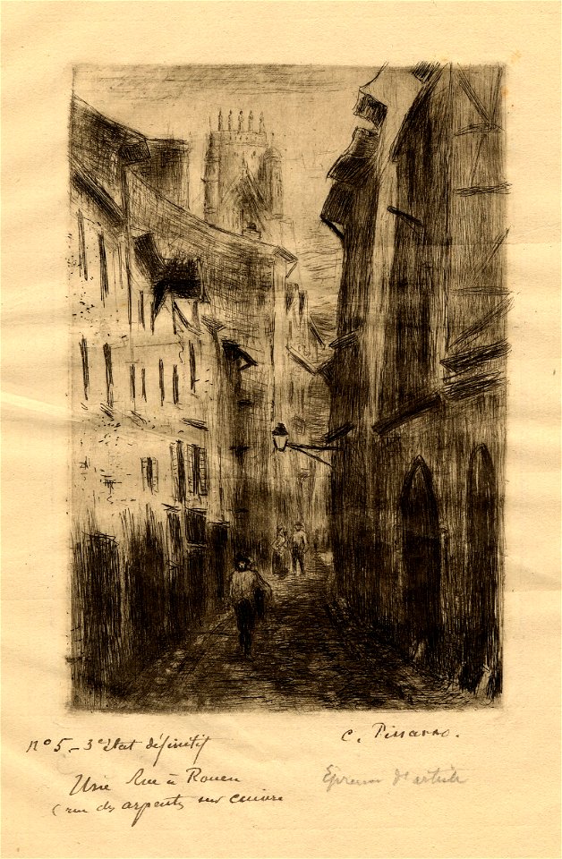 Pissarro - Une rue à Rouen (Rue des Arpents), 1949,0411.2611