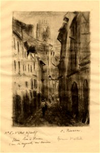 Pissarro - Une rue à Rouen (Rue des Arpents), 1949,0411.2611