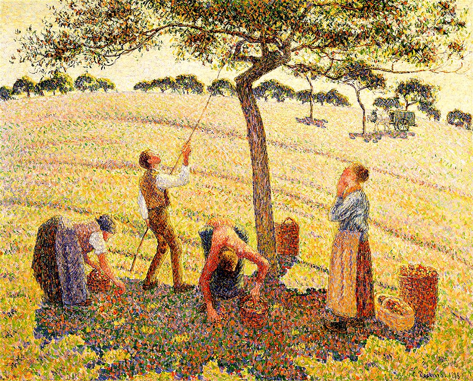 Camille Pissarro - La récolte des pommes à Éragny