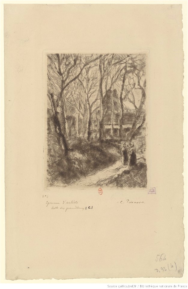 Pissarro - La sente des pouilleux, 4e état, btv1b6955129m