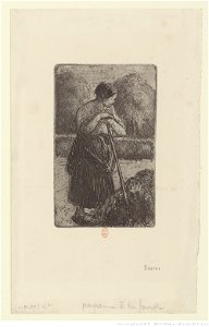 Pissarro - Paysanne à la fourche, 5e état, btv1b69552185