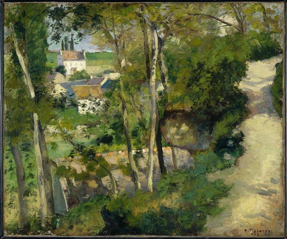 Pissarro - The Climb, Rue de la Côte-du-Jalet, Pontoise (Chemin montant, rue de la Côte-du-Jalet, Pontoise), 1875