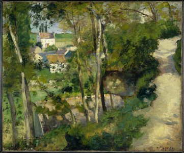 Pissarro - The Climb, Rue de la Côte-du-Jalet, Pontoise (Chemin montant, rue de la Côte-du-Jalet, Pontoise), 1875