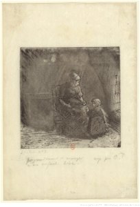 Pissarro - Paysanne donnant à manger à un enfant, 2ème état, btv1b6955098h