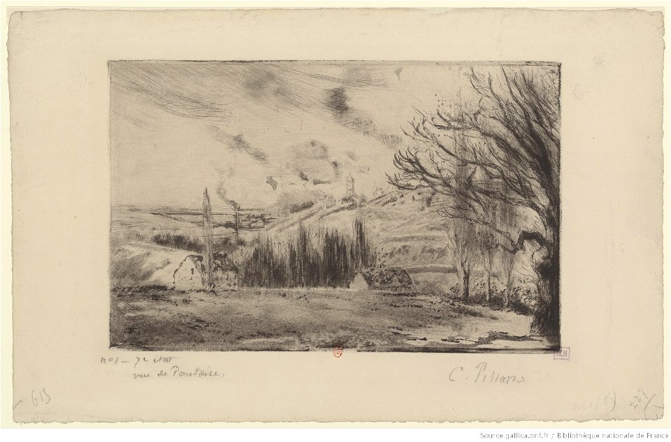 Pissarro - Vue de Pontoise, 7e état, btv1b69551642