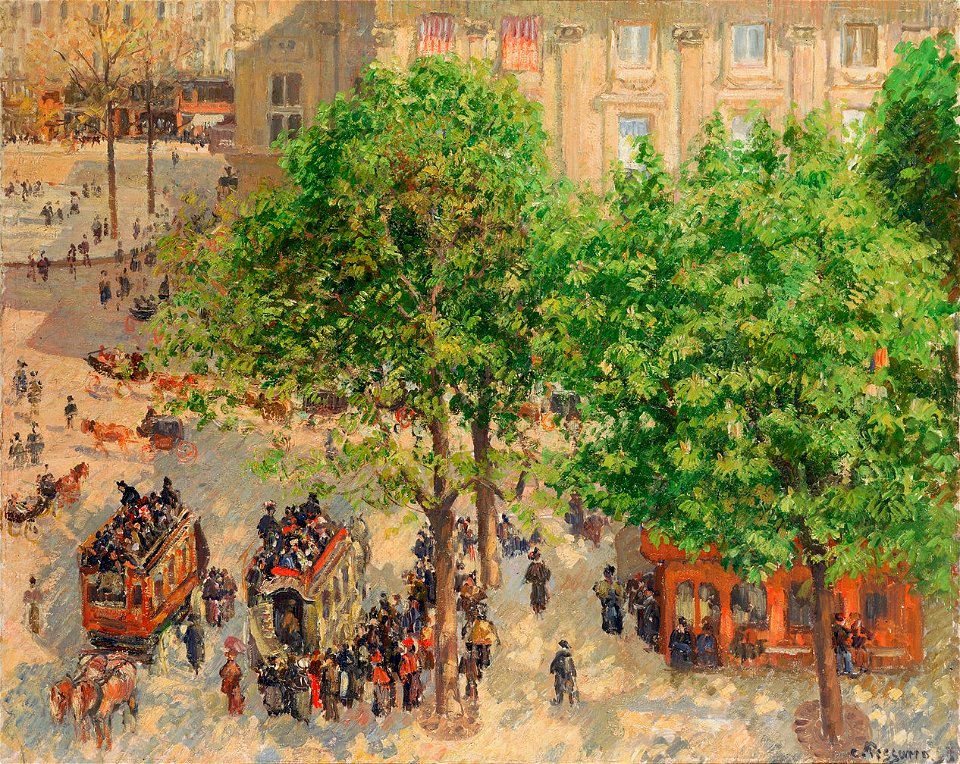 Pissarro, Camille - Place du Theatre-Francais. Spring