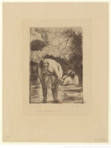 Pissarro - Les deux baigneuses, 9e état, btv1b69552630