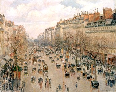 Camille Pissarro, Boulevard Montmartre. Free illustration for personal and commercial use.