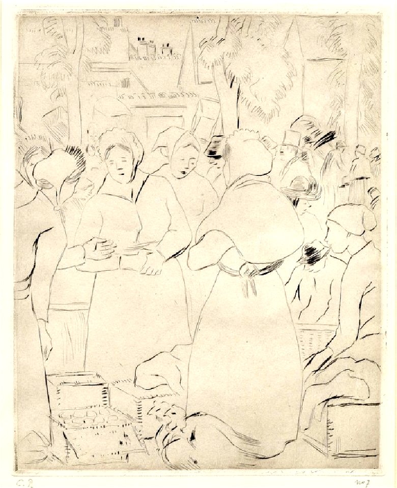 Pissarro - Marché aux oeufs, WA1952.6.652