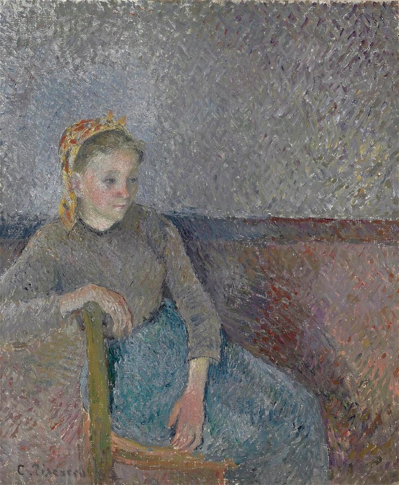 Seated Peasant Woman by Camille Pissarro, 1882t