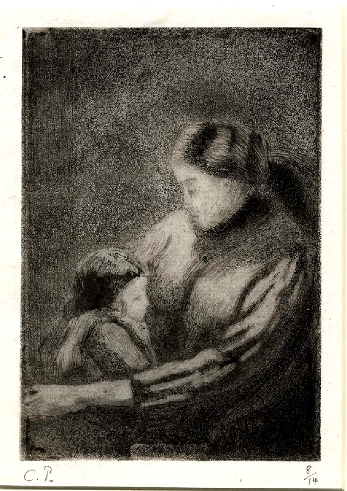 Pissarro - Mère et enfant, WA1952.6.542